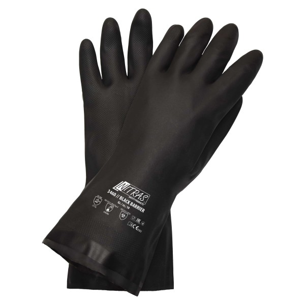 Chemikalienschutzhandschuhe Nitras 3460 BLACK BARRIER im 144er Karton