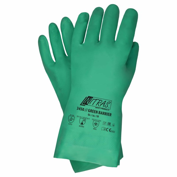 Chemikalienschutzhandschuhe Nitras 3450 GREEN BARRIER im 144er Karton