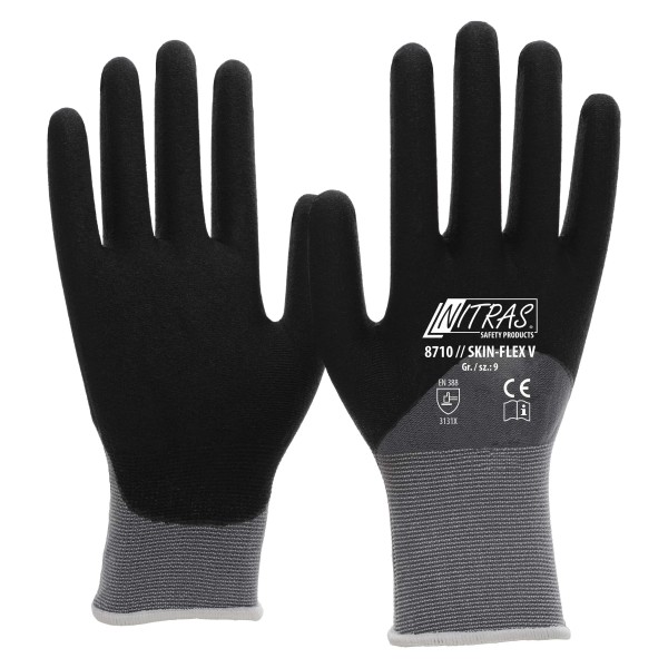 Spezialbeschichtung Handschuh Nitras 8710 SKIN FLEX V im 144er Karton