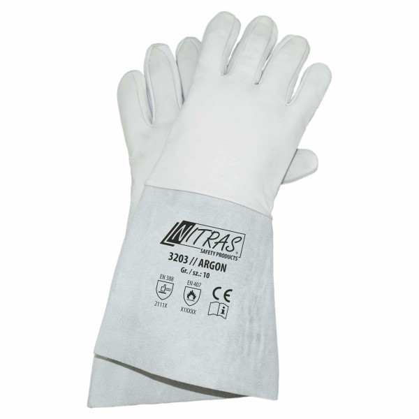 Schweißerhandschuh Nitras 3203 ARGON im 12er Pack