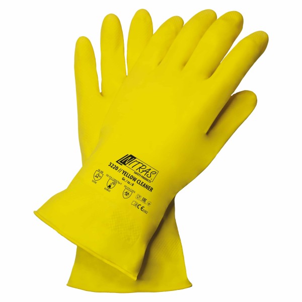 Chemikalienschutzhandschuhe Nitras 3220 YELLOW CLEANER im 12er Pack